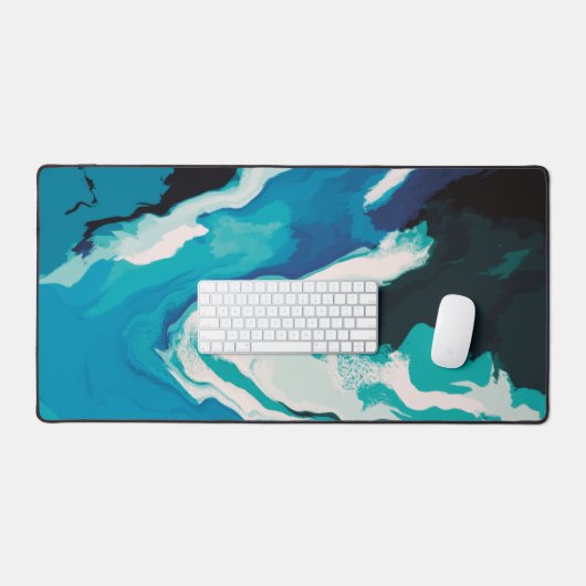 Abstrakt Pastel Paint Lagoon Edition Schreibtischunterlage (Tastatur & Maus)