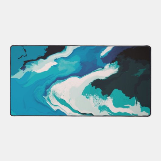 Abstrakt Pastel Paint Lagoon Edition Schreibtischunterlage (Vorderseite)