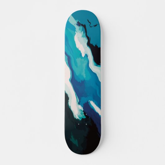 Abstrakt Pastel Paint Lagoon Edition Skateboard (Vorne)