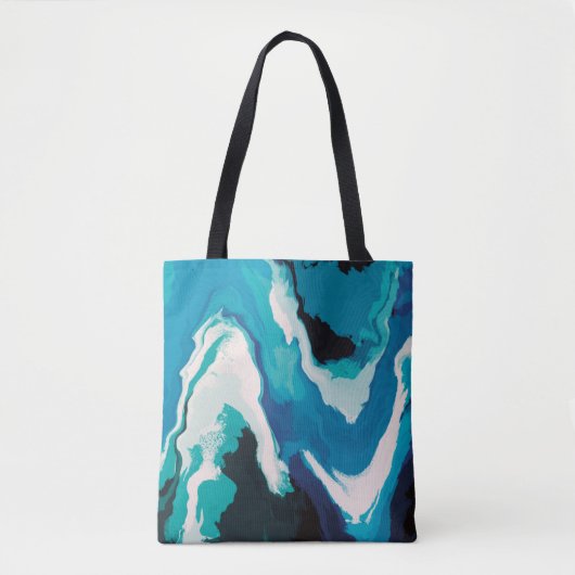 Abstrakt Pastel Paint Lagoon Edition Tasche (Vorderseite)
