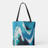 Abstrakt Pastel Paint Lagoon Edition Tasche (Rückseite)