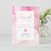 Abstrakt Pastel Pink Lila Sweet 16 Geburtstag Einladung (Stehend Vorderseite)