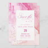 Abstrakt Pastel Pink Lila Sweet 16 Geburtstag Einladung (Vorne/Hinten)