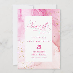 Abstrakt Pastel Pink Lila Sweet 16 Geburtstag Einladung