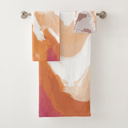 Abstrakt Pastell Paint Ginger Foam Edition Badhandtuch Set (Insitu)