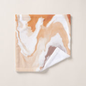 Abstrakt Pastell Paint Ginger Foam Edition Badhandtuch Set (Waschlappen)