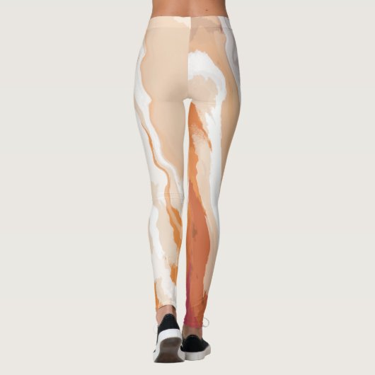 Abstrakt Pastell Paint Ginger Foam Edition Leggings (Rückseite)