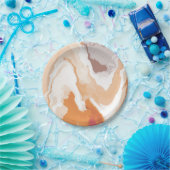 Abstrakt Pastell Paint Ginger Foam Edition Pappteller (Party)