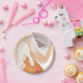 Abstrakt Pastell Paint Ginger Foam Edition Pappteller (Party)