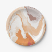 Abstrakt Pastell Paint Ginger Foam Edition Pappteller (Vorderseite)