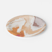 Abstrakt Pastell Paint Ginger Foam Edition Pappteller (Schrägansicht)