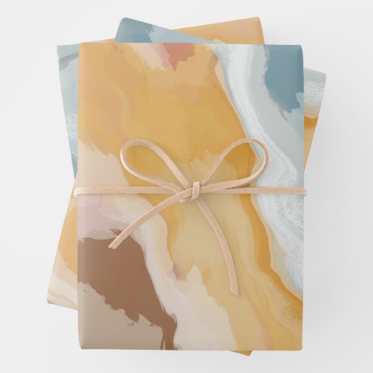 Abstrakt Pastell Paint Summer Edition Geschenkpapier Set (Beispiel)