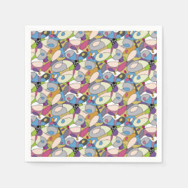 Abstrakt Pastell Paper Napkin Serviette