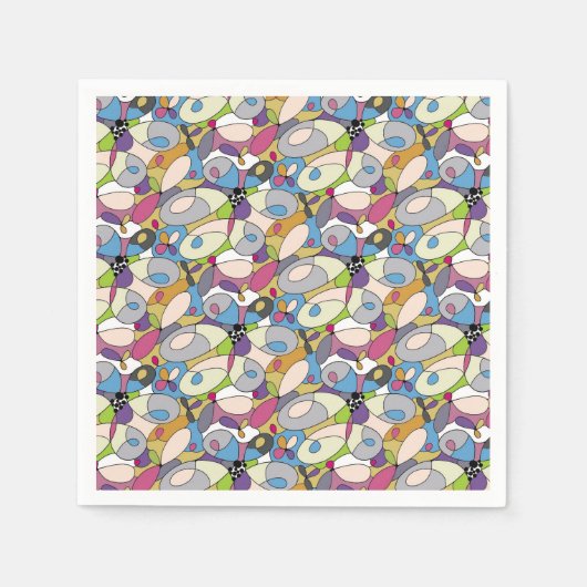 Abstrakt Pastell Paper Napkin Serviette (Vorderseite)