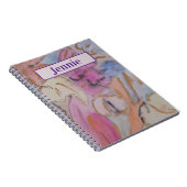 Abstrakt Pastell Personalisiertes Notebook Notizblock (Rechte Seite)
