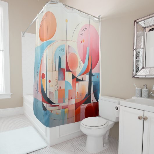 Abstrakt, pastellfarben, splish, spritzen, splocke duschvorhang (Beispiel)