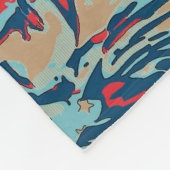 Abstrakt Patriot Fleecedecke (Ecke)