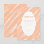 Abstrakt Peach Fuzz Wasserfarbe Moderne Minimalist Dankeskarte (Vorne/Hinten)