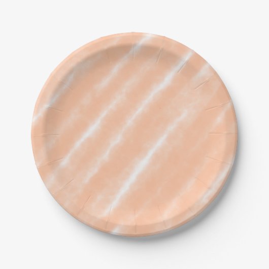 Abstrakt Peach Fuzz Wasserfarbe Moderne Minimalist Pappteller (Vorderseite)