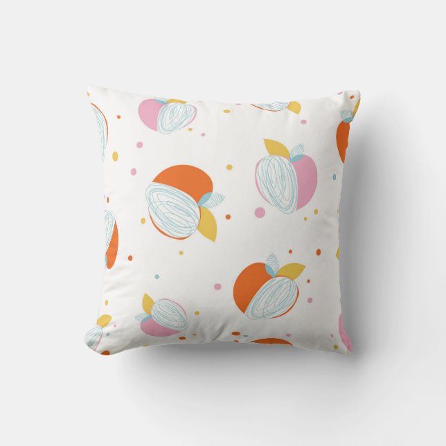 Abstrakt Peach Harmony Kissen (Vorderseite)