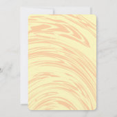 Abstrakt Peach Orange Yellow Ivory Beige Hochzeit Einladung (Rückseite)