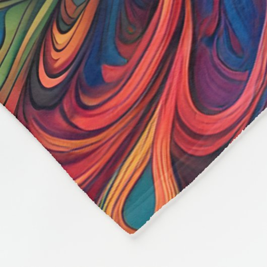 ABSTRAKT PEACOCK BLANKET FLEECEDECKE (Ecke)