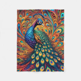 ABSTRAKT PEACOCK BLANKET FLEECEDECKE