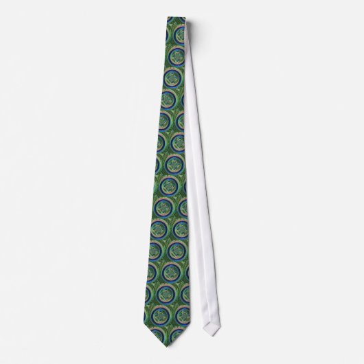 Abstrakt Peacock Feather Krawatte (Vorderseite)