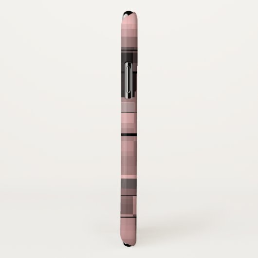 Abstrakt Pellrosa Schwarz-weiß Grau Case-Mate iPhone Hülle (Hinten/Rechts)