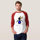 Abstrakt Penguin Mens Raglan T - Shirt (Vorne ganz)