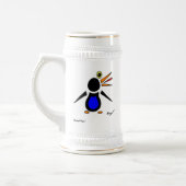 Abstrakt Penguin Stein Bierglas (Links)