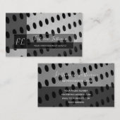 Abstrakt perforierte Metallplatte Monogramm Visitenkarte (Vorne/Hinten)