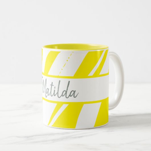 Abstrakt Personalisiert Zweifarbige Tasse (VorderseiteRechts)