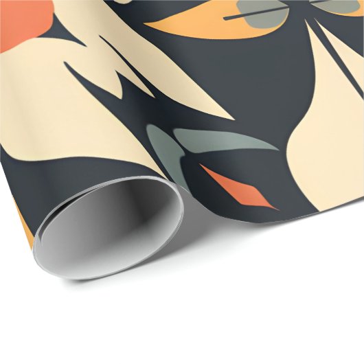 Abstrakt-Petal-Symphonie Geschenkpapier (Rolleneckpunkt)