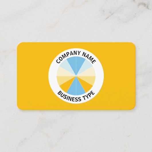 Abstrakt Pie 04 - Amber #F8BC08 Visitenkarte (Vorderseite)