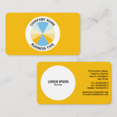 Abstrakt Pie 04 - Amber #F8BC08 Visitenkarte (Vorne/Hinten)