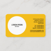 Abstrakt Pie 04 - Amber #F8BC08 Visitenkarte (Rückseite)