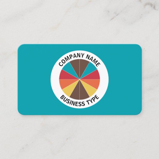 Abstrakt Pie 05 - Blue #0099FEE Visitenkarte (Vorderseite)