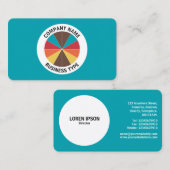 Abstrakt Pie 05 - Blue #0099FEE Visitenkarte (Vorne/Hinten)