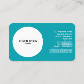 Abstrakt Pie 05 - Blue #0099FEE Visitenkarte (Rückseite)