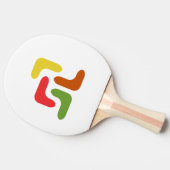 Abstrakt Ping Pong Paddle Tischtennis Schläger (Seitenansicht)