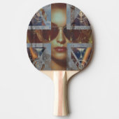 Abstrakt Pingpong Paddle Tischtennis Schläger (Vorderseite)