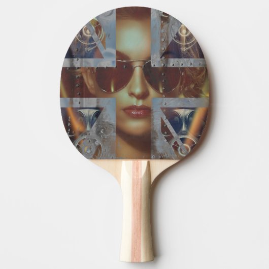 Abstrakt Pingpong Paddle Tischtennis Schläger (Vorderseite)