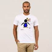 Abstrakt Pinguin Mens Crew T - Shirt (Vorne ganz)