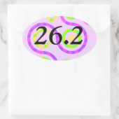 Abstrakt Pink 26.2 Marathon Oval Stickers (Tasche)