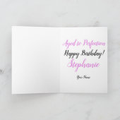 Abstrakt Pink Black 40 und fabelhaft Geburtstag Karte (Innenseite)