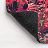 Abstrakt Pink Black Mit Augen Susan Blume Art Mousepad (Ecke)