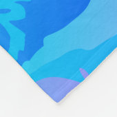 Abstrakt Pink Blau Personalisiert Modern Inspirivi Fleecedecke (Ecke)