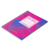 Abstrakt Pink Blue 40th Birthday Gast Book 10a Notizblock (Linke Seite)