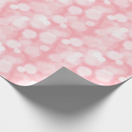 Abstrakt Pink Bokeh Fairy Lights Geschenkpapier (Ecke)